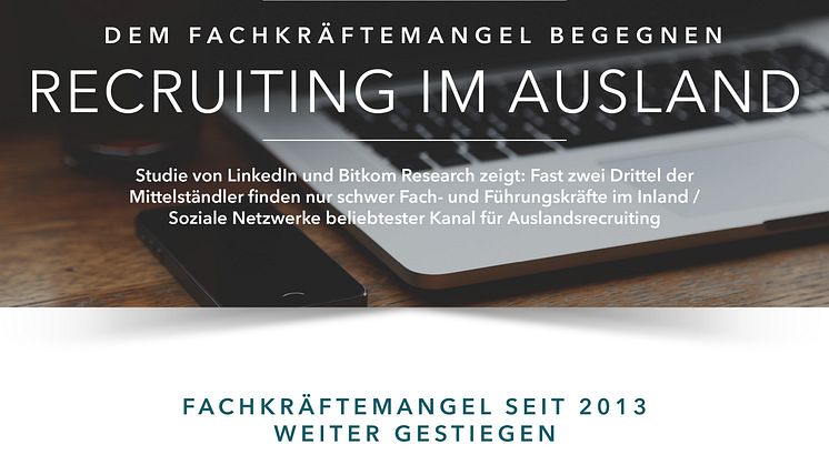 Infografik "Recruiting im Ausland" zur LinkedIn/Bitkom Studie