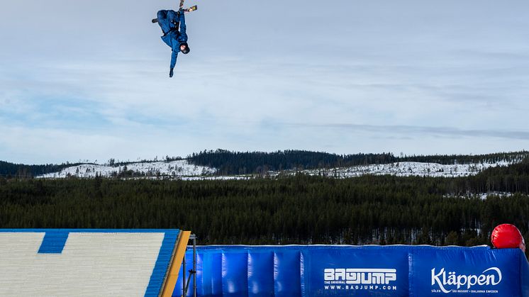 Freeski- och snowboardlandslaget avslutar säsongen i Kläppen. Foto: Daniel Bernstål