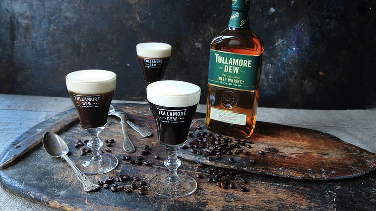 Klassiska Tullamore D.E.W. Irish Coffee i all sin prakt. 