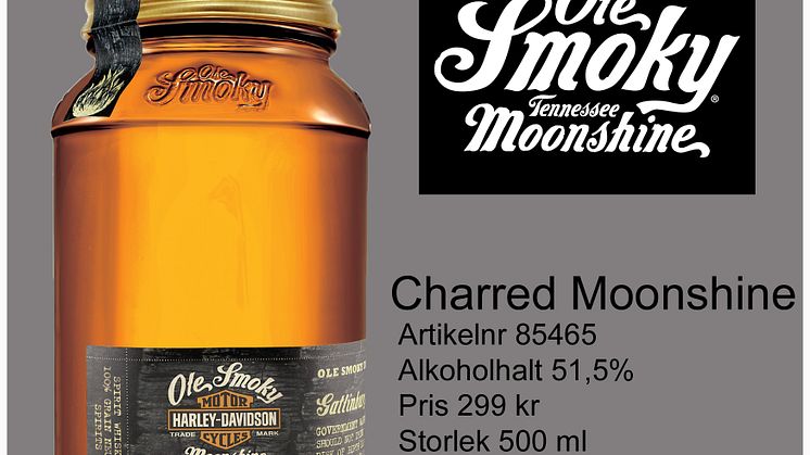 Ole Smoky Charred Moonshine i Systembolagets beställningssortiment.