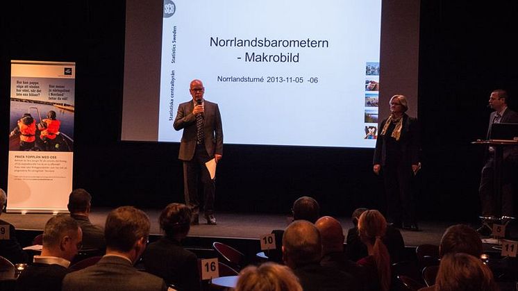 Lars-Olov Söderström, VD Norrlandsfonden vid presentationen i Luleå
