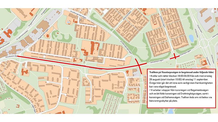 ​Vi asfalterar Vasatorpsvägen: Begränsad framkomlighet under två veckor