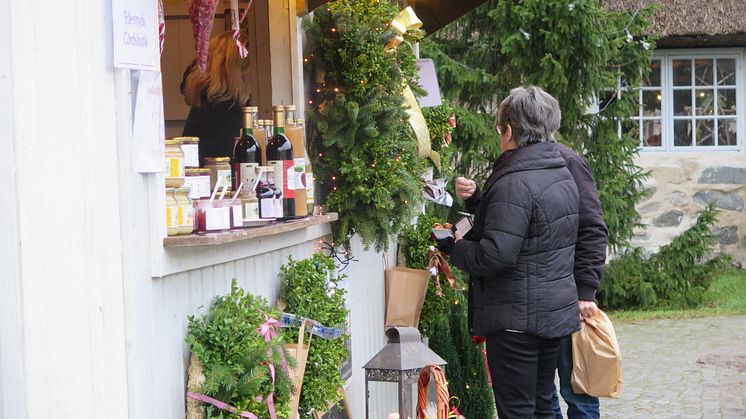 Julmarknad i Sölvesborgs slottslängor. Foto: Sölvesborgs kommun