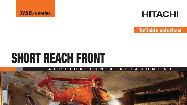 Broschyr  Delvator Hitachi ZX135US-6 SRF (Short Reach Front) 