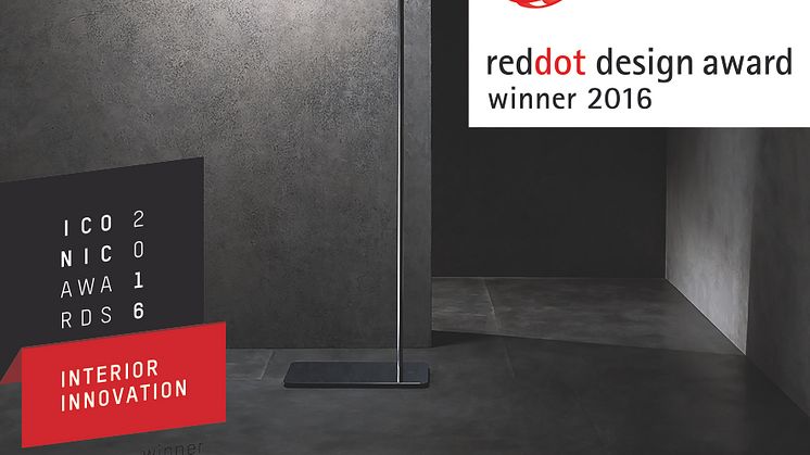 Stålampen PRANA+ fra ESYLUX vinner prisene Red Dot Award og A'Design Award