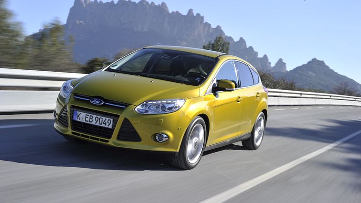 Nye Ford Focus var den første bilen som ble lansert med den prisbelønte nye 1.0-liters EcoBoost-motoren til Ford