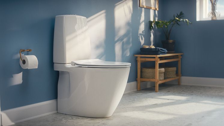 Linjakas, tehokas ja hiljainen. Vuosien kehitystyön tuloksena syntynyt IDO Glow Art TurboFlush -istuin on markkinoiden modernein lattia-wc.