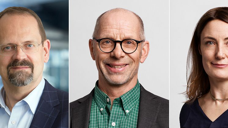 Peder Hasslev, VD Saminvest, Pär Hedberg, VD Sting, och Maria Ljungberg, VD Propel Capital