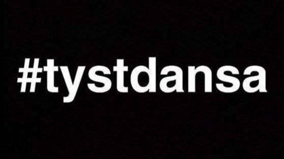 #tystdansa överlämnar 100 berättelser kopplade till #metoo. Bildkälla: #tystdansa