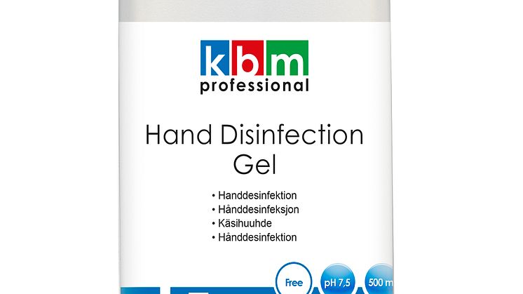 Handdesinfektion gel, 500 ml, KBM Professional