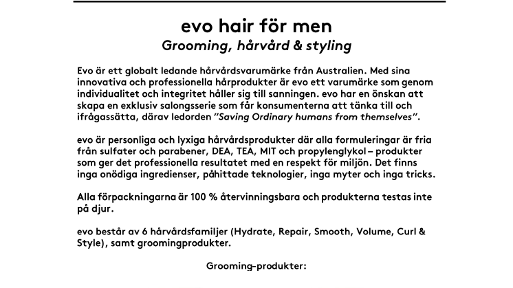 evo hair- for men