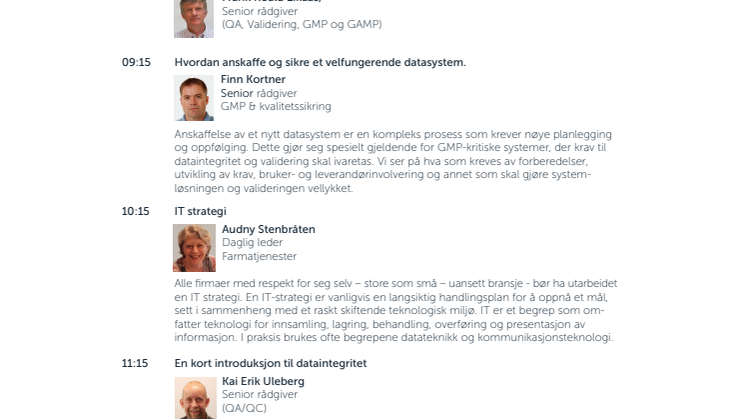 Invitasjon fra Norconsult: Gratis GMP-seminar om datasystemer og dataintegritet