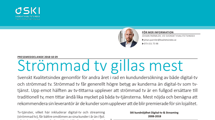 Strömmad tv gillas mest