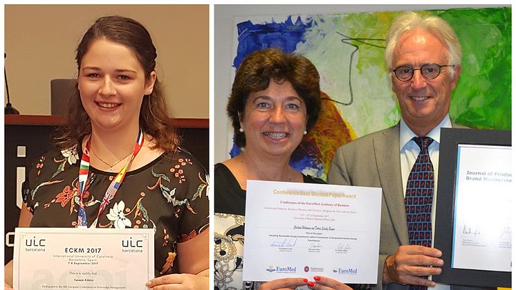 HdWM goes international: Prof. Dr. Dolores Sanchez Bengoa, Prof. Dr. Hans R. Kaufmann und Yasmin Köhler erhalten Auszeichnungen in Rom und Barcelona 