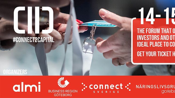 Will you be attending #Connect2Capital in Gothenburg, 14-15th of Nov?