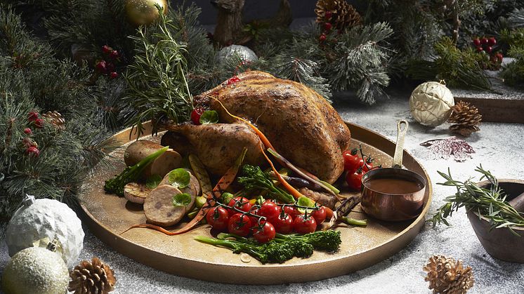 Festive Tom Turkey, served with Chestnut Stuffing, Yorkshire Pudding and Giblet Gravy