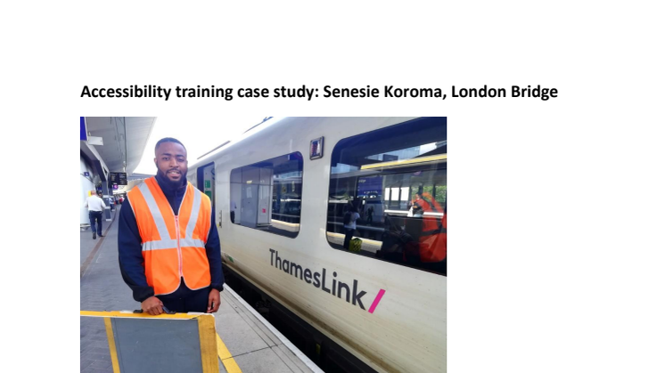 Senesie Koroma - London Bridge accessibility training