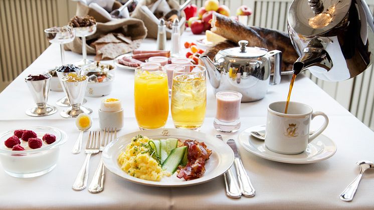 En grandmässig frukost. Fotograf Charlotte Carlberg Bärg 