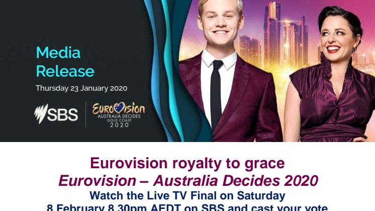 Eurovision royalty to grace Eurovision – Australia Decides 2020