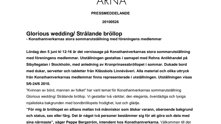 Glorious wedding/ Strålande bröllop