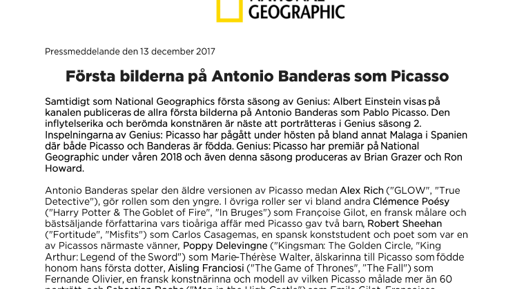 Första bilderna på Antonio Banderas som Picasso 