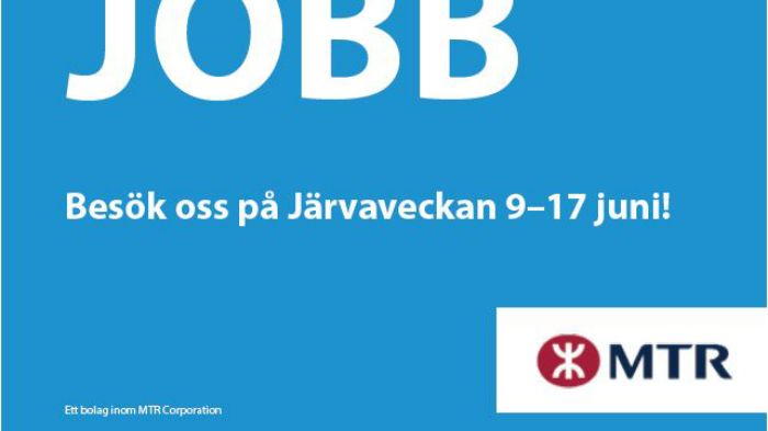 MTR söker 150 nya medarbetare på Järvaveckan.