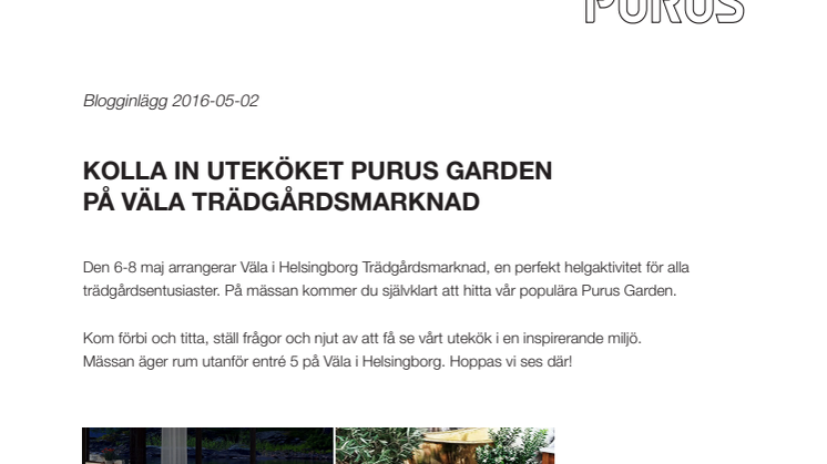 Kolla in uteköket Purus Garden på Trädgårdsmarknad i Helsingborg