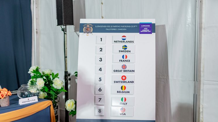 Starting order for Longines FEI Jumping Nations Cup™ of Sweden - article will be updated