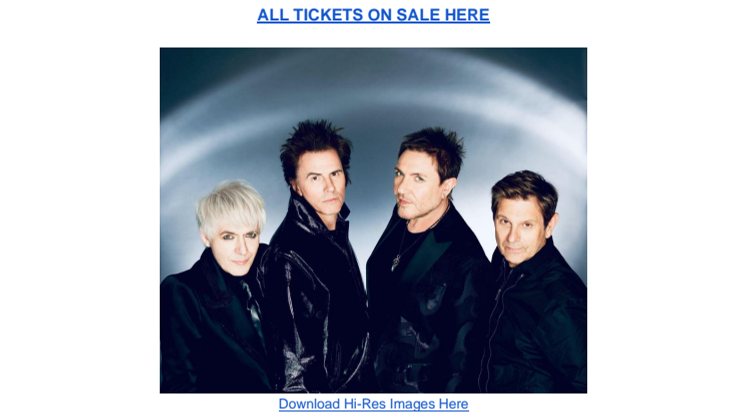 Duran Duran "ALL OF YOU" - engelsk pressrelease