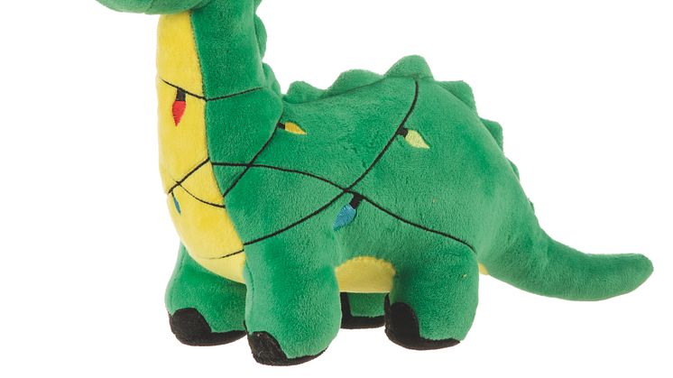 Little&Bigger Holiday Parade Dog Toy Dino Green