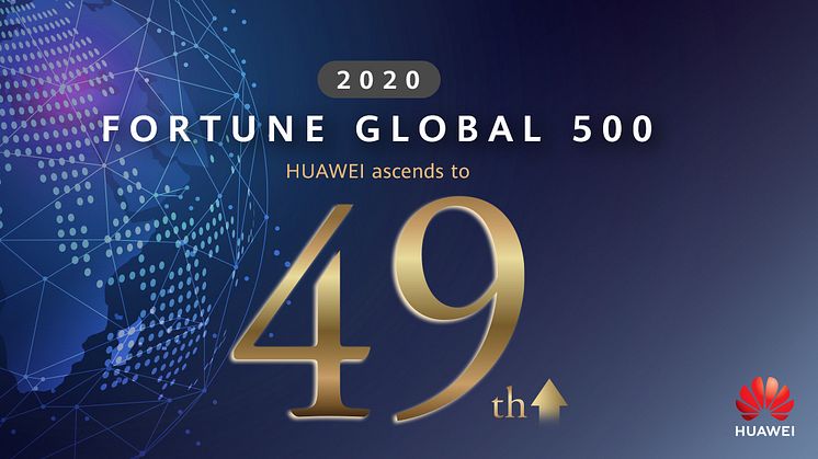Huawei klättrar till plats nummer 49 på Fortune Global 500-listan