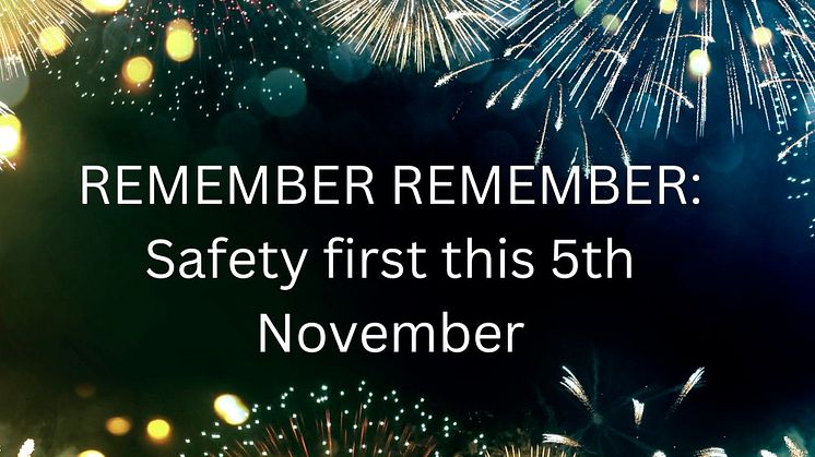 Remember remember... Safety first this 5th November!