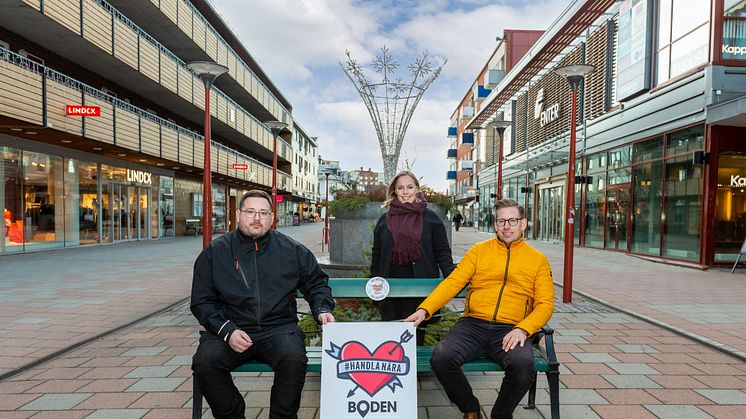 Dennis Wikstén, VD, Wiksténs fastigheter AB, Michaela Strömberg, näringslivsutvecklare, Bodens kommun och Rikard Mattsson, verksamhetsledare, Företagarna Boden. Foto: KOMM/Bodens kommun