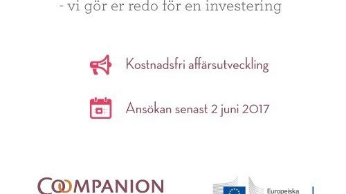 20 sociala företag har chansen att ansöka om att få utbildning i extern finansiering. 