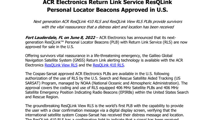 June 8th 2022 - ACR RLS ResQLink PLBs Approved in U.S..pdf