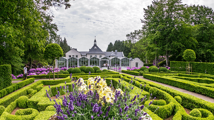 Norrvikens trädgårdar i Båstad är en av Swedish Gardens 35 medlemsparker. Rudolf Abelins livsverk är berömt för sina trädgårdar i olika stilar, skapade i början av 1900-talet. Foto: Nottvikens trädgårdar