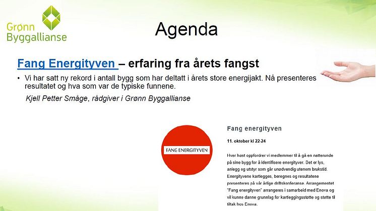 Presentasjon om årets Fang Enertivyen kan lastes ned i denne artikkelen.