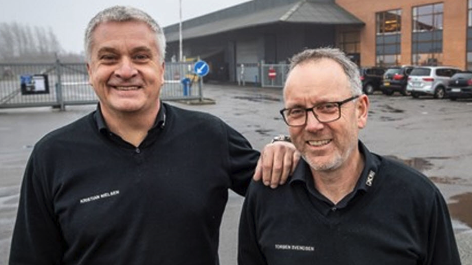 XL-BYG Hjørring Tømmerhandel er kåret til Årets XL-BYG PRO-forretning 2021. Her ses indehaverne Kristian Nielsen (t.v.) og Torben Svendsen