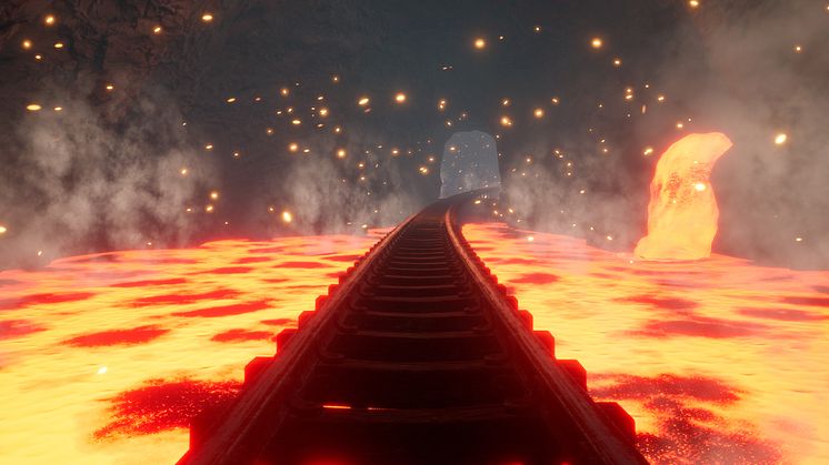 Ride through winding mineshafts with sparkling diamonds, floods of lava and dragons protecting their treasures.