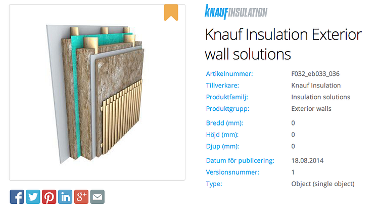 Knauf Insulation tar isoleringen in i BIM