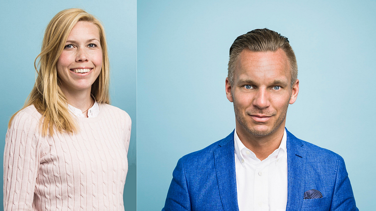 På bilden: Michaela Hollis (KD), styrelseordförande i Micasa Fastigheter och Stockholms äldreborgarråd Erik Slottner (KD).