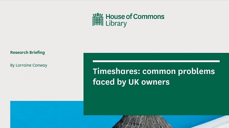 House of commons research paper outlines timeshare product failures