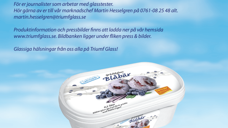 Triumf Glass lanserar laktosfri blåbärsgräddglass!