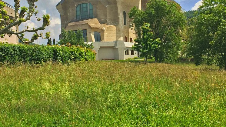 Das Goetheanum – ein Gesamtkunstwerk, eingebettet in die Landschaft (Foto: Sebastian Jüngel)