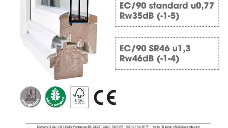 CE-märkt Ljudfönster EC/90 SR46