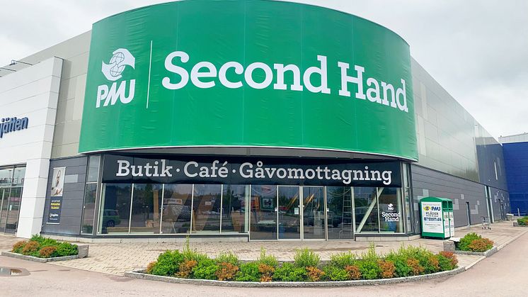 PMU Second Hand öppnar nu i ett av Sveriges största handelsområden, Erikslund i Västerås. Foto: Esther Collén, PMU. 