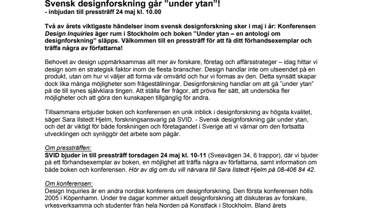 Svensk designforskning går ”under ytan”!