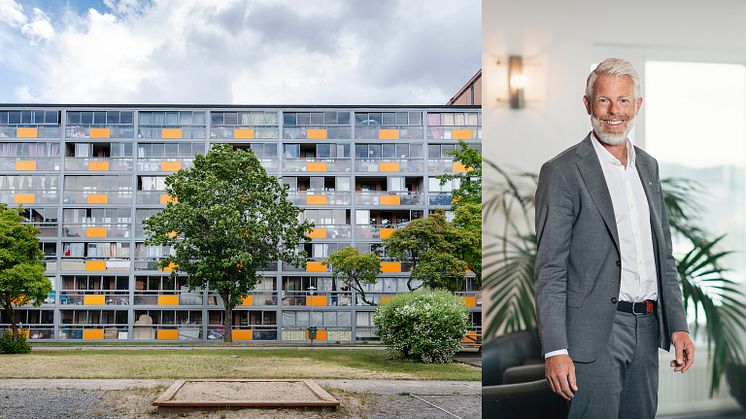 Anders Joachimsson, affärsområdeschef Fastigheter på HSB Stockholm. HSB Stockholms fastigheter i Rinkeby (bilden) får fiber – där finns 617 lägenheter.