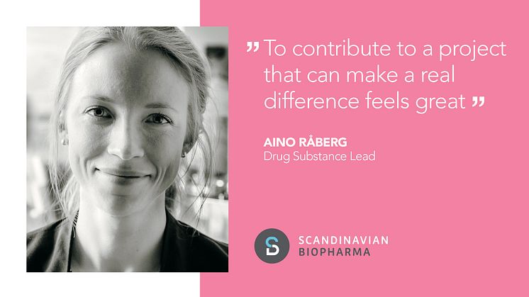 Aino Råberg, Drug Substance Lead Manufacturing at Scandinavian Biopharma