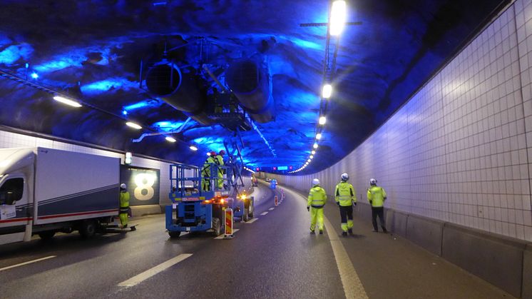 Götatunneln förbättras med ett brandbekämpningssystem